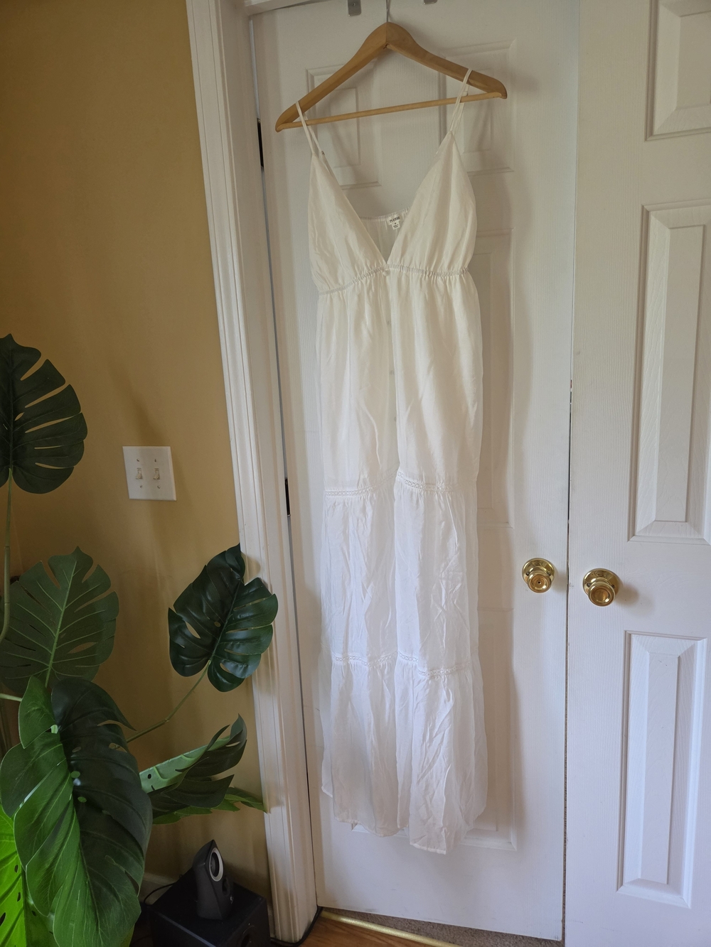 White Maxi Sundress with Spaghetti Straps